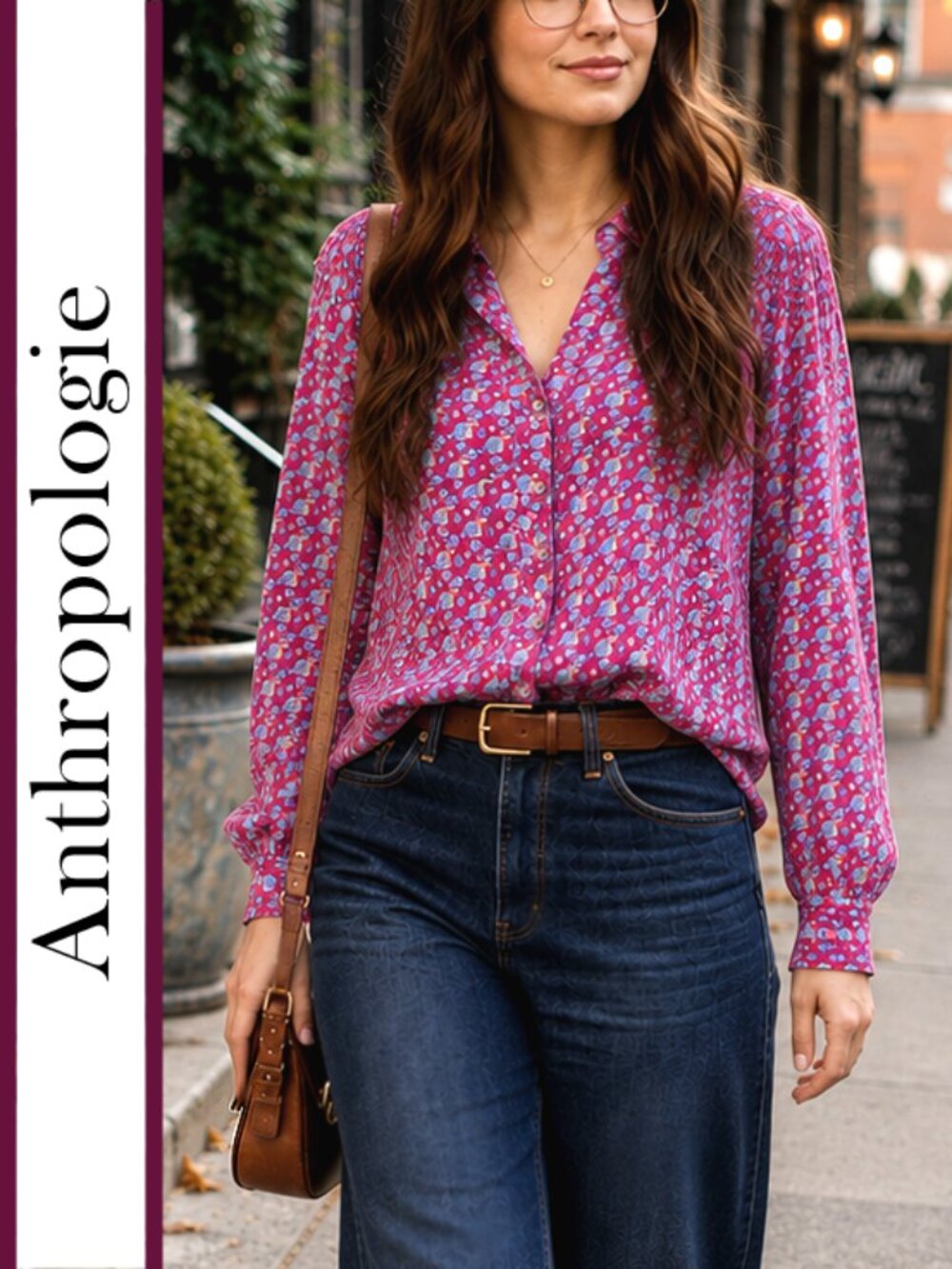 Anthropologie/Maeve | 'Emory' Printed Blouse Top